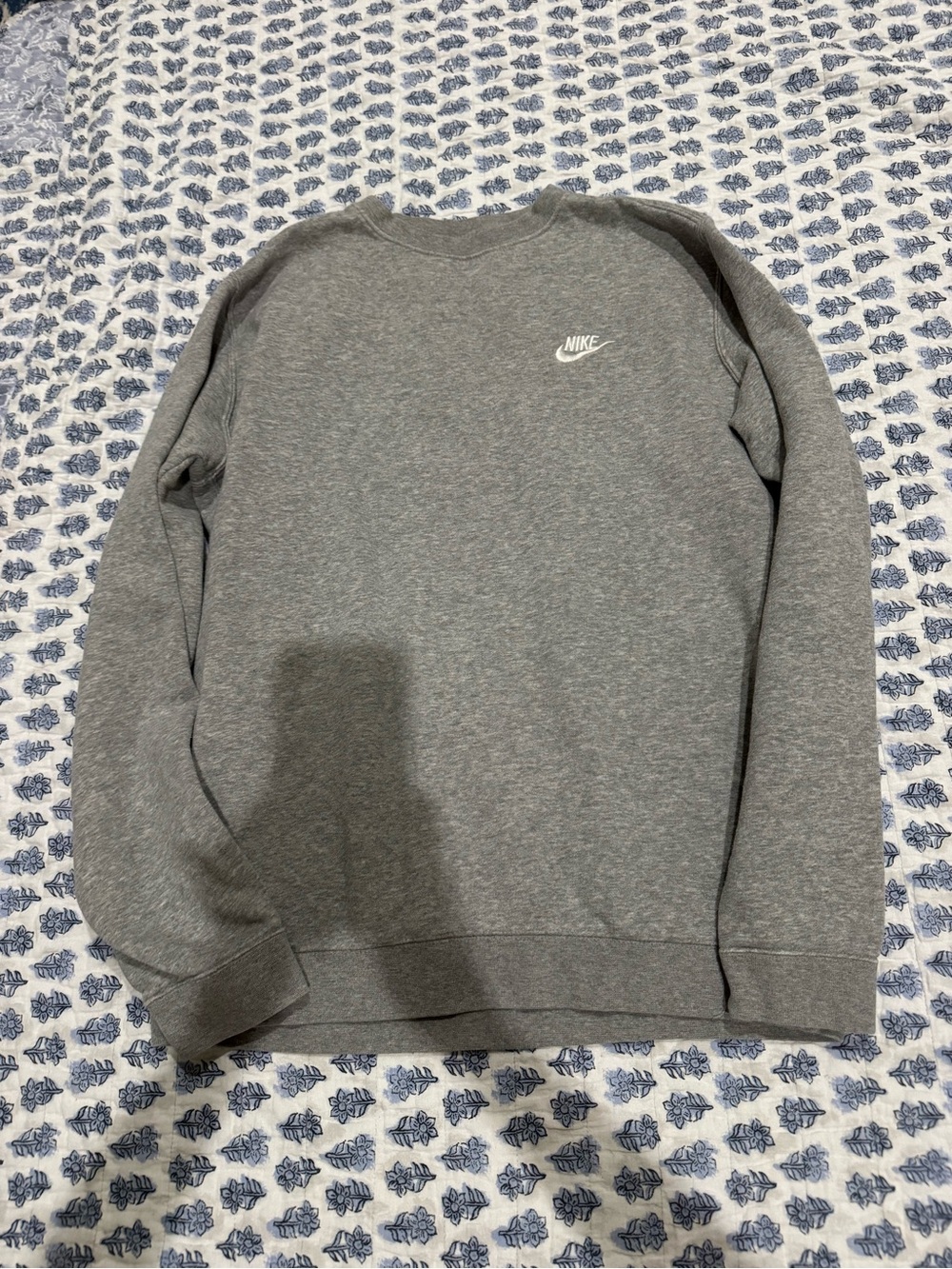 Nike Grey Crewneck Sweatshirt with White Swoosh